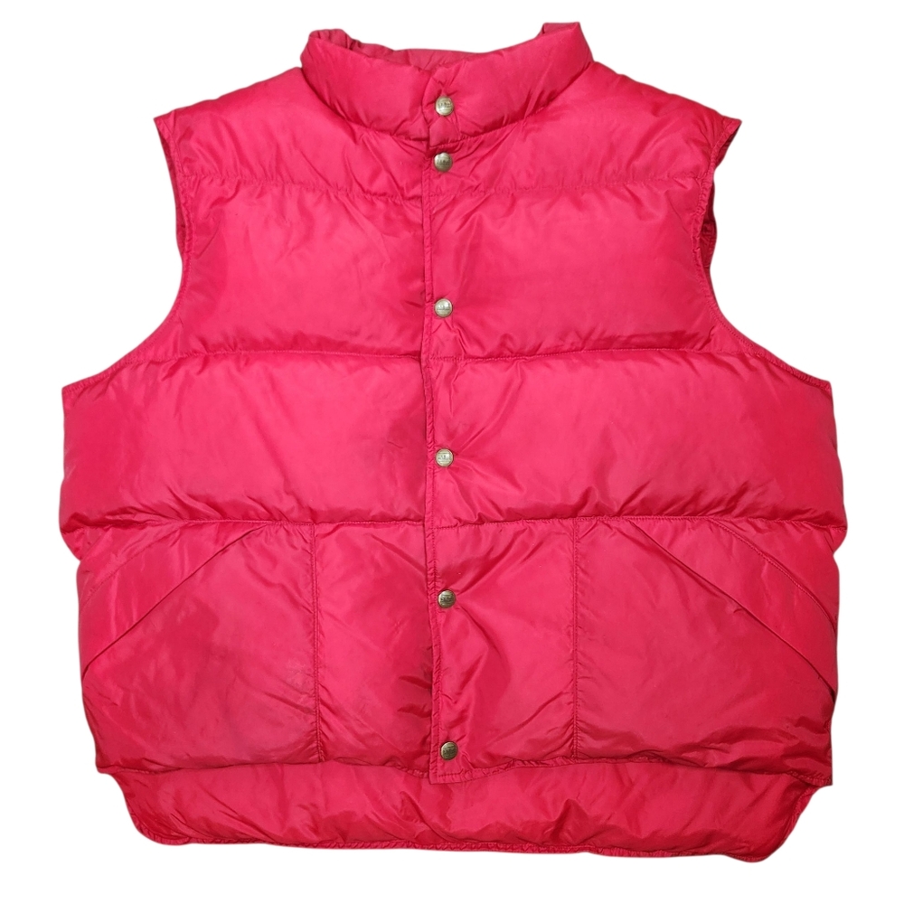 Vintage Y2K LL Bean Men's Red Goose Down Quilted Puffer Vest XL Winter Ski Prep